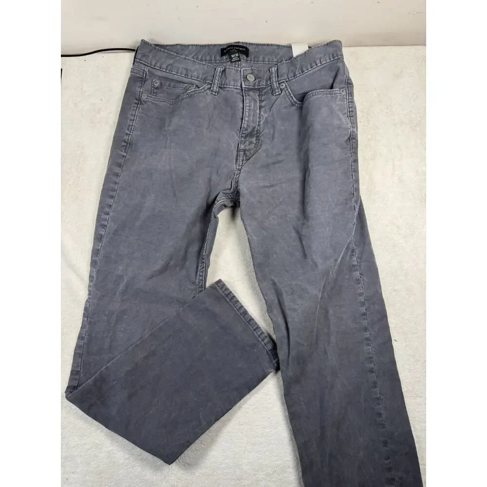 Banana Republic Men’s Corduroy Pants 30x30 Gray Slim Fit 5 Pocket Casual